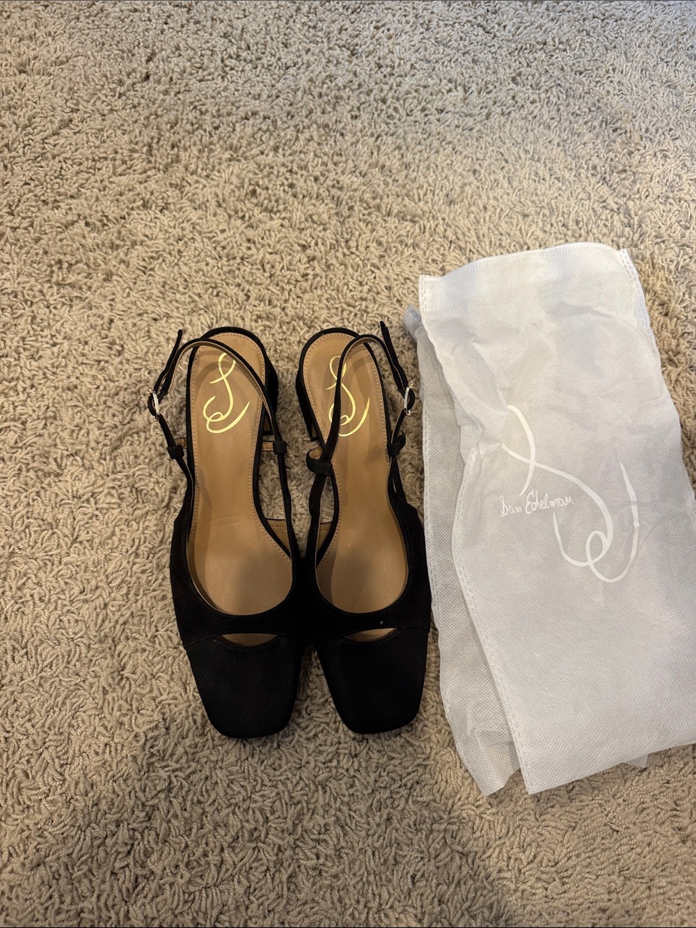 Sam Edelman Black Slingback Heeled Sandals